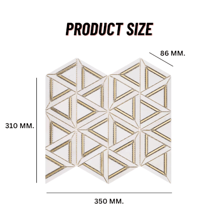 โมเสคหินอ่อน TIMELESS TILES รุ่น GRACE 35X31 ซม. สีขาว_1